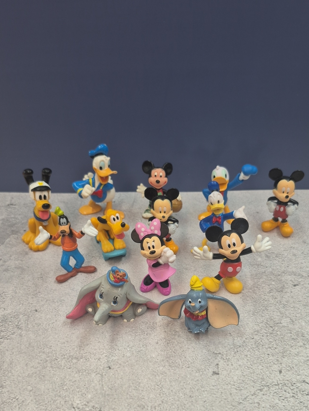 Vintage Disney Classic Characters Kids Toy Figurine Set - Multicolor
